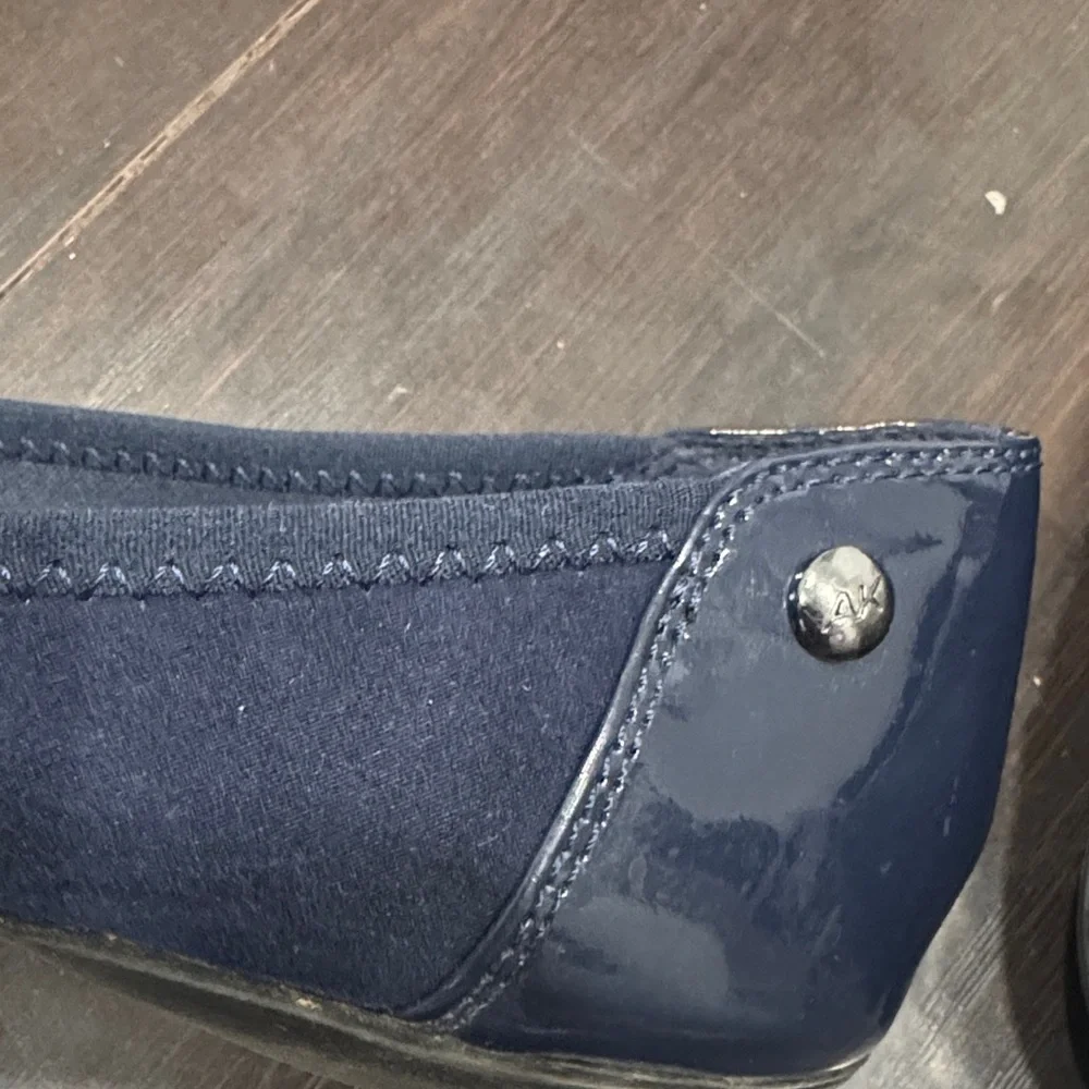 Anne Klein Navy Embellished Flats | Good Used Condition